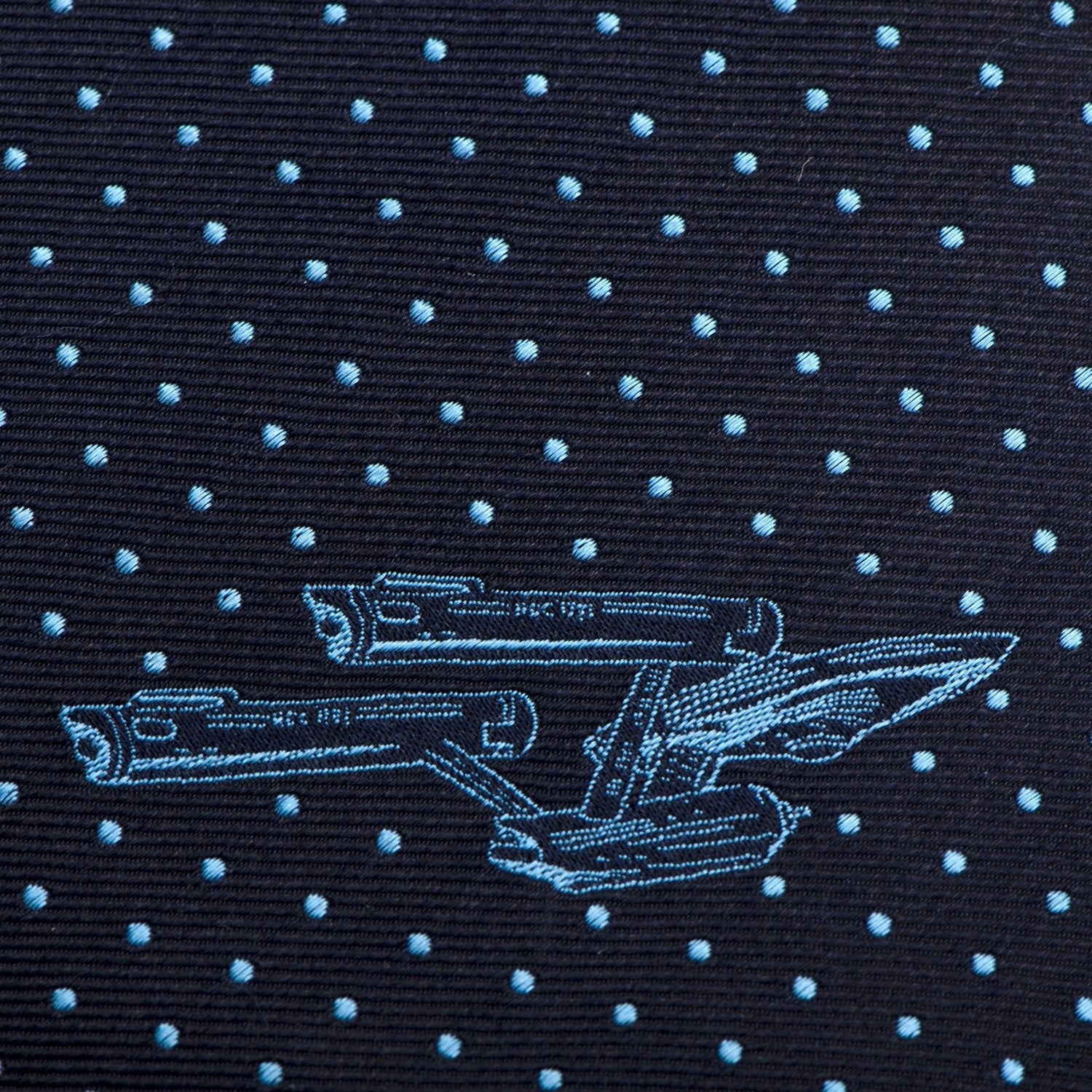 Star Trek USS Enterprise Dot Pattern Silk Necktie - Paramount Shop