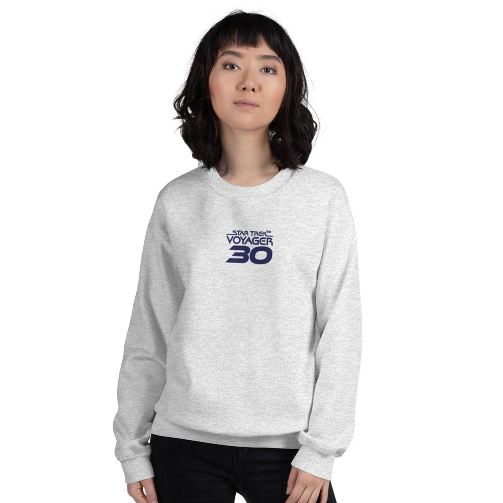 Star Trek: Voyager 30th Anniversary Embroidered Logo Crewneck Sweatshirt - Paramount Shop