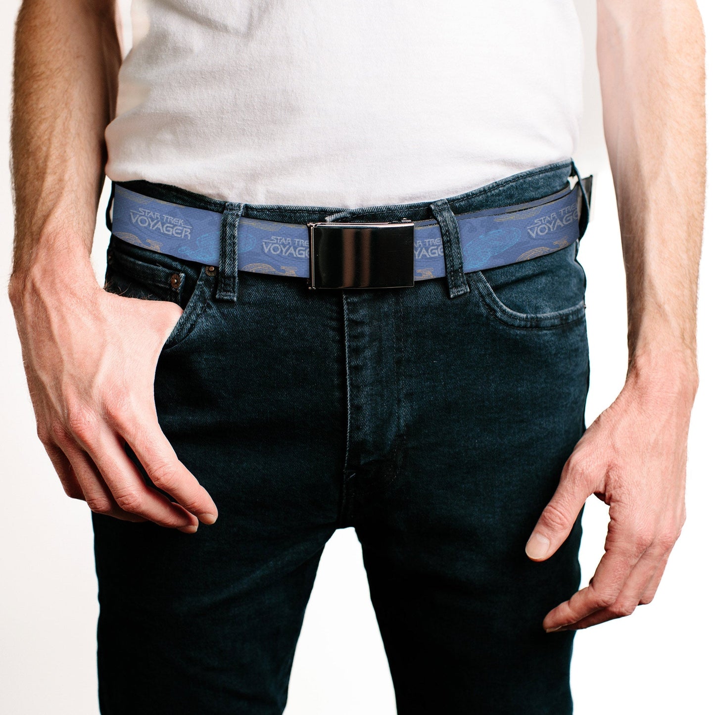 Star Trek: Voyager Starfleet Space Logo Matte Buckle Web Belt - Paramount Shop