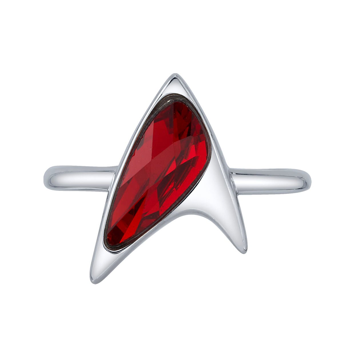 Star Trek x RockLove Red Crystal Delta Ring