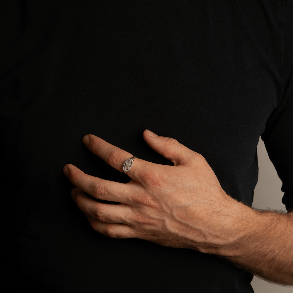 Survivor 50th Season Silver Signet Ring - Paramount Shop