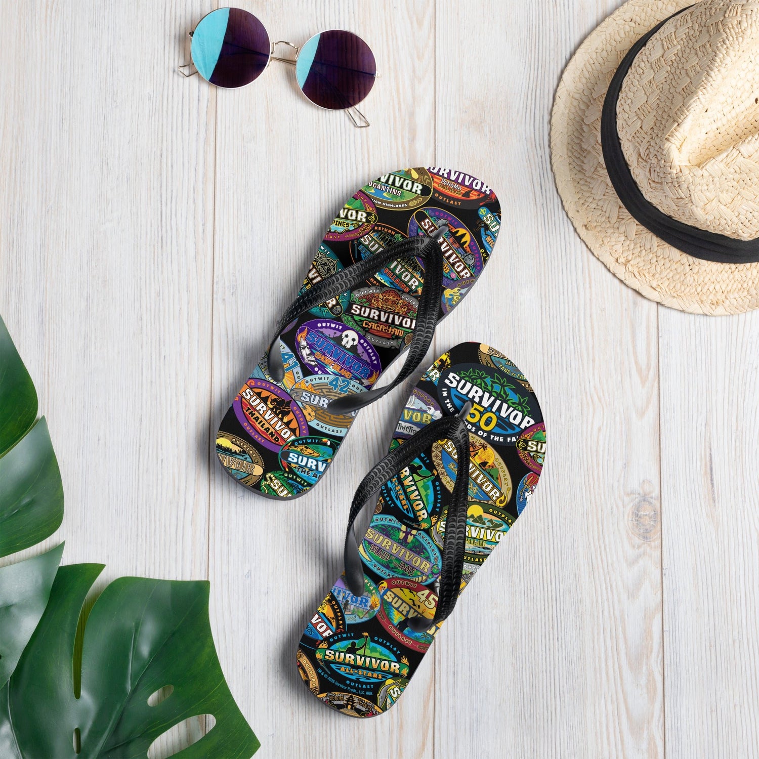 Survivor Adult Flip Flops Logo Toss - Paramount Shop
