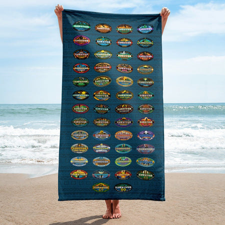 Survivor Beach Towel 50 Seasons Logo - Paramount Shop