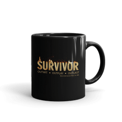 Survivor Flame Logo Black Mug - Black / 11 oz