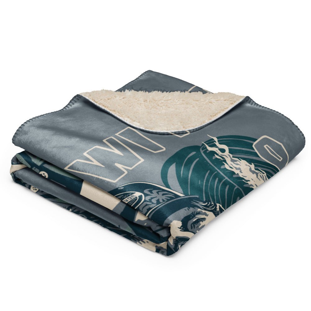 Survivor Premium Sherpa Blanket Jeff Tribal Outwit. Outplay. Outlast. - Paramount Shop