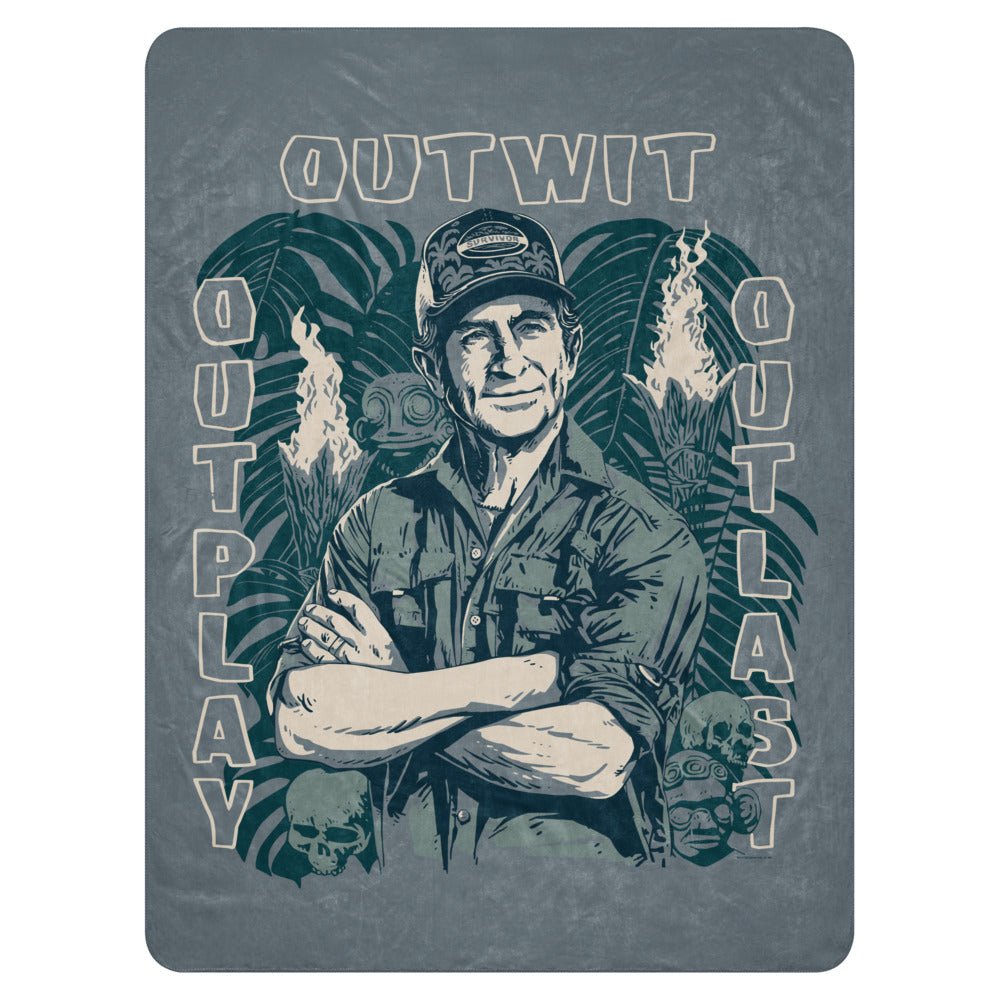 Survivor Premium Sherpa Blanket Jeff Tribal Outwit. Outplay. Outlast.