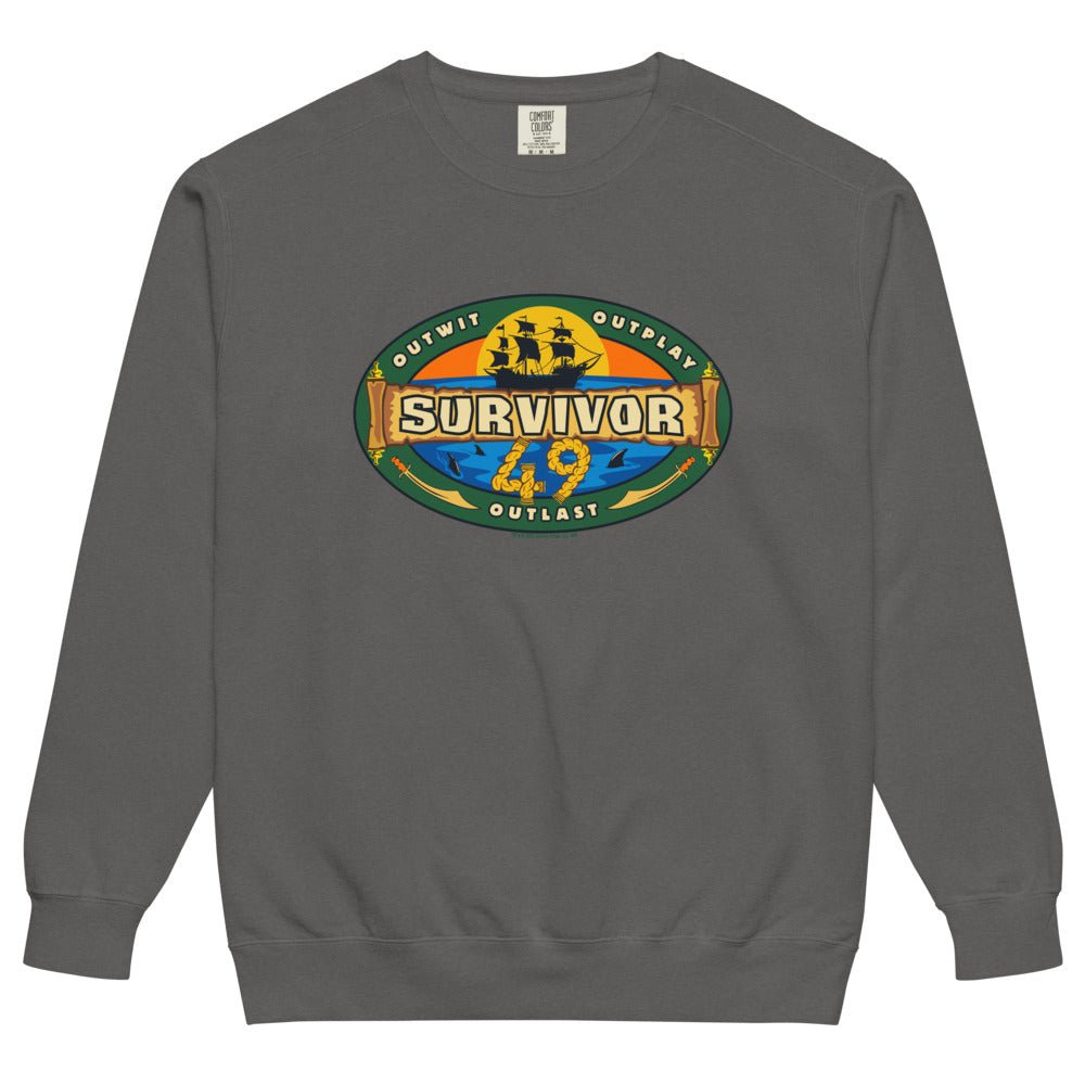 Survivor Season 49 Logo Comfort Colors Unisex Crewneck Sweatshirt - Paramount Shop