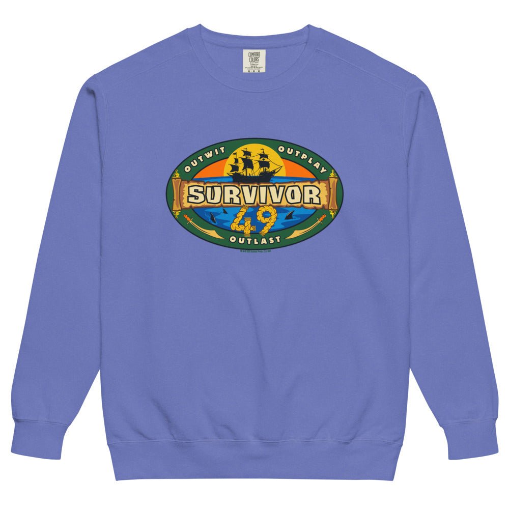 Survivor Season 49 Logo Comfort Colors Unisex Crewneck Sweatshirt - Paramount Shop