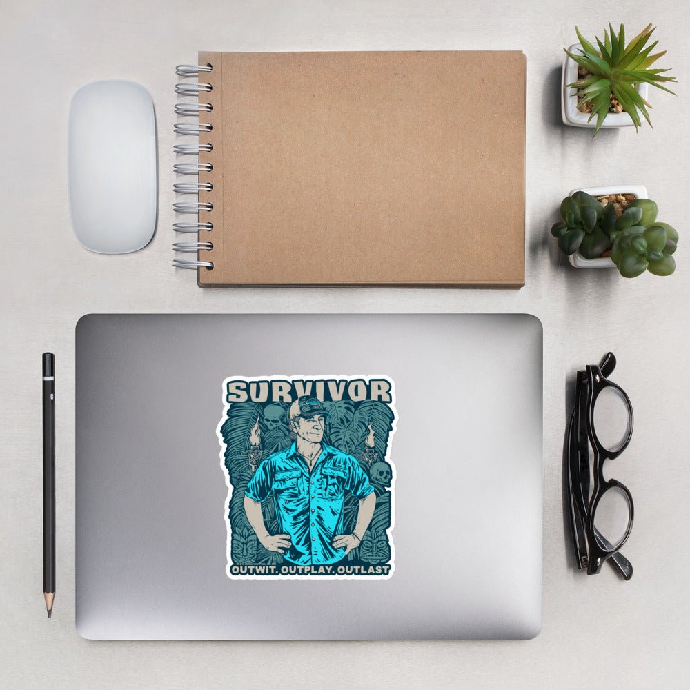 Survivor Sticker Jeff Outwit. Outplay. Outlast. - Paramount Shop