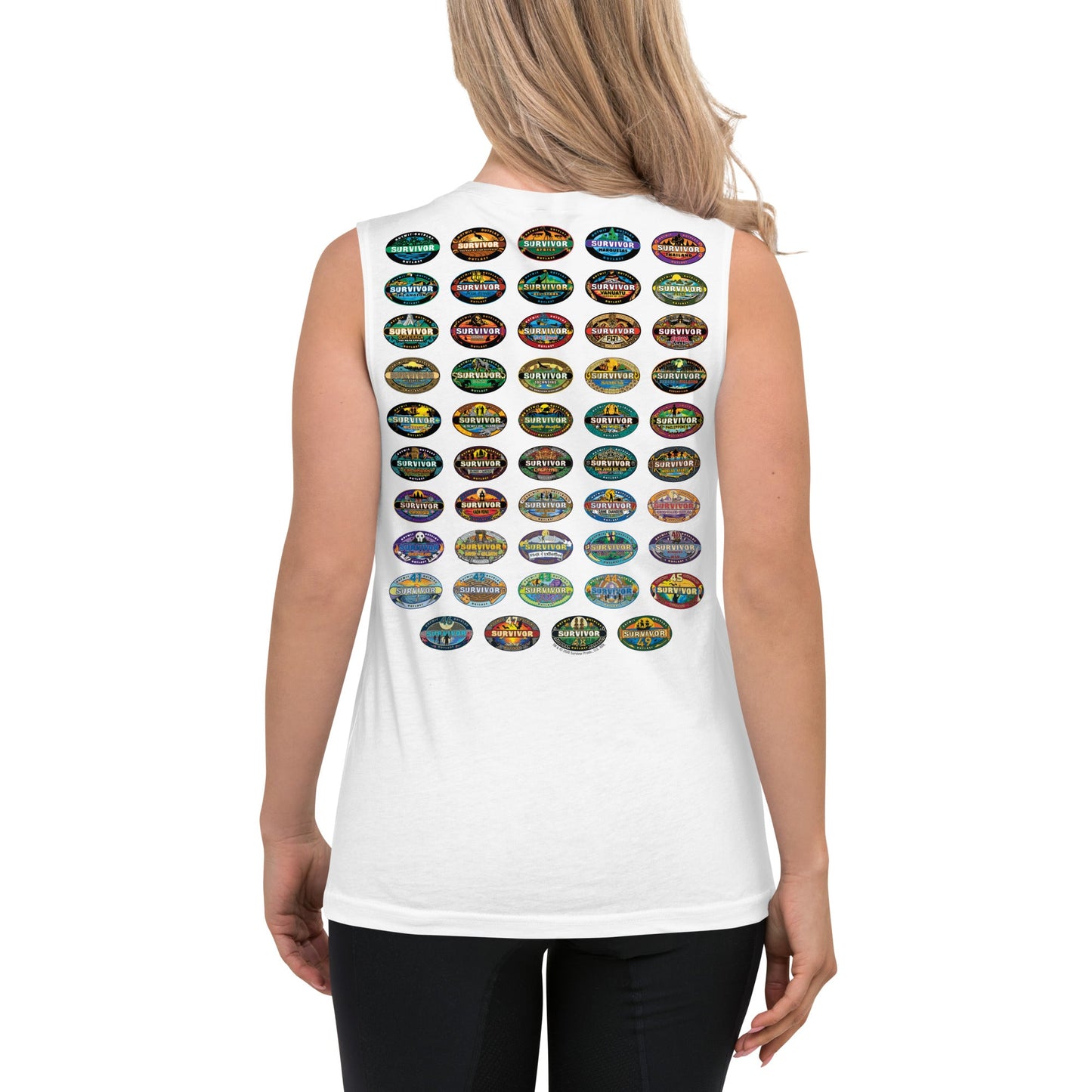 Survivor Unisex Muscle Tank 50 Seasons Logo - Paramount Shop