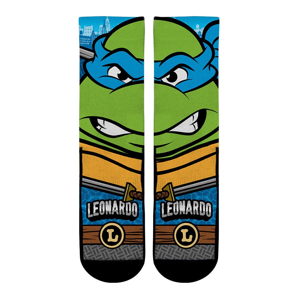 Teenage Mutant Ninja Turtles Leonardo Split Face Socks - Paramount Shop