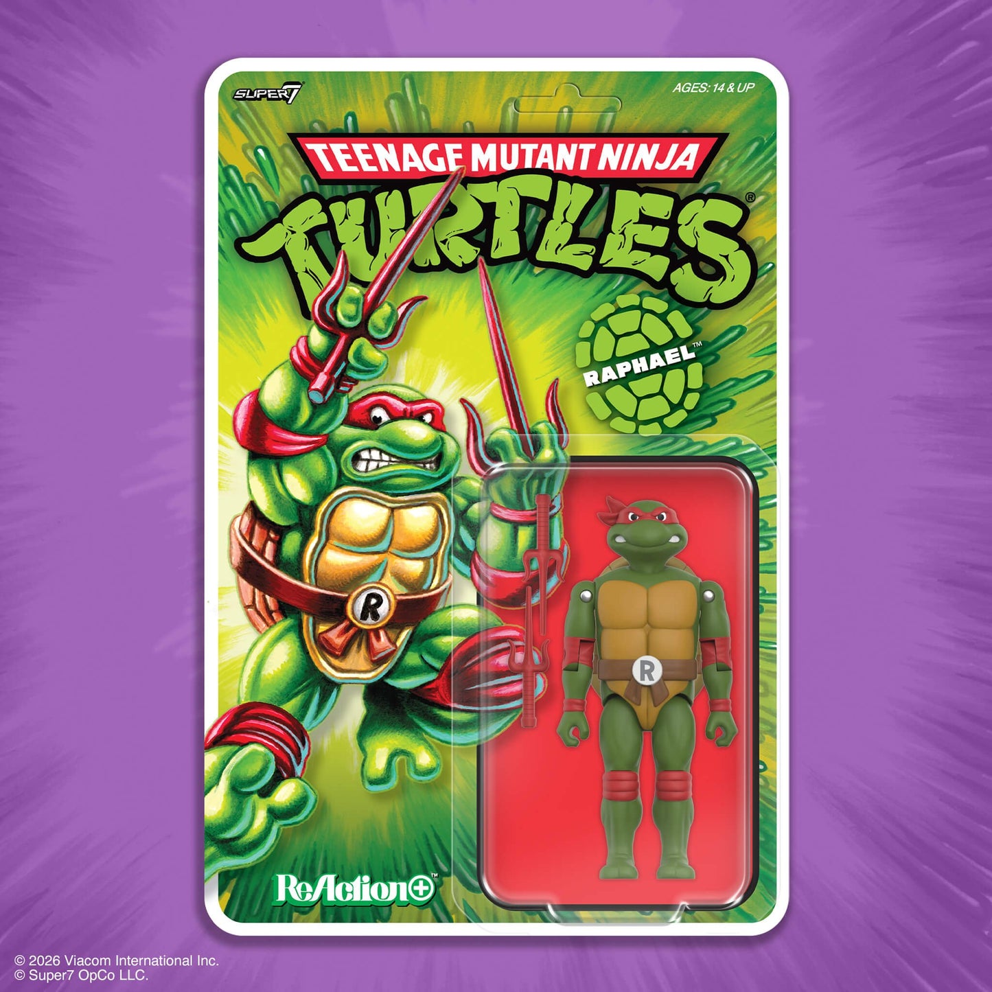 Teenage Mutant Ninja Turtles ReAction+ Wave 01 - Raphael - Paramount Shop