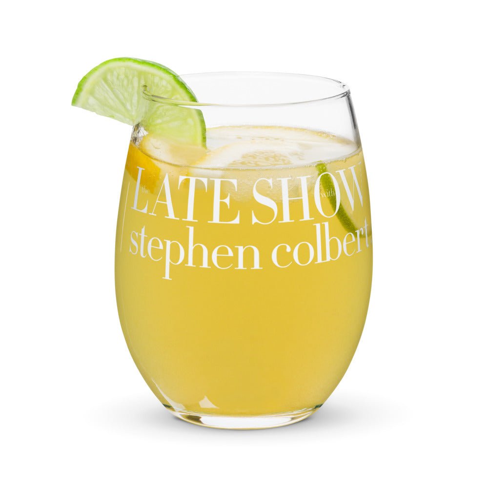 The Late Show with Stephen Colbert Logo Wine Glass – Paramount Shop