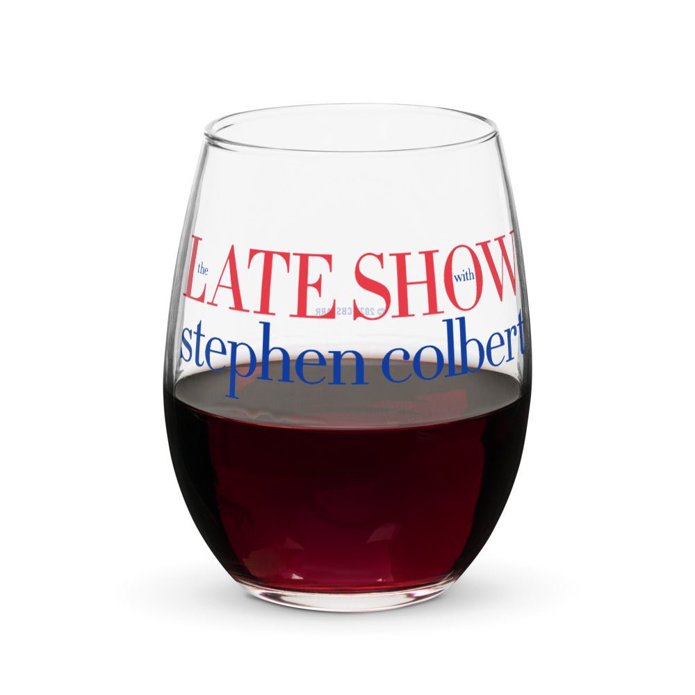 The Late Show with Stephen Colbert Logo Wine Glass – Paramount Shop