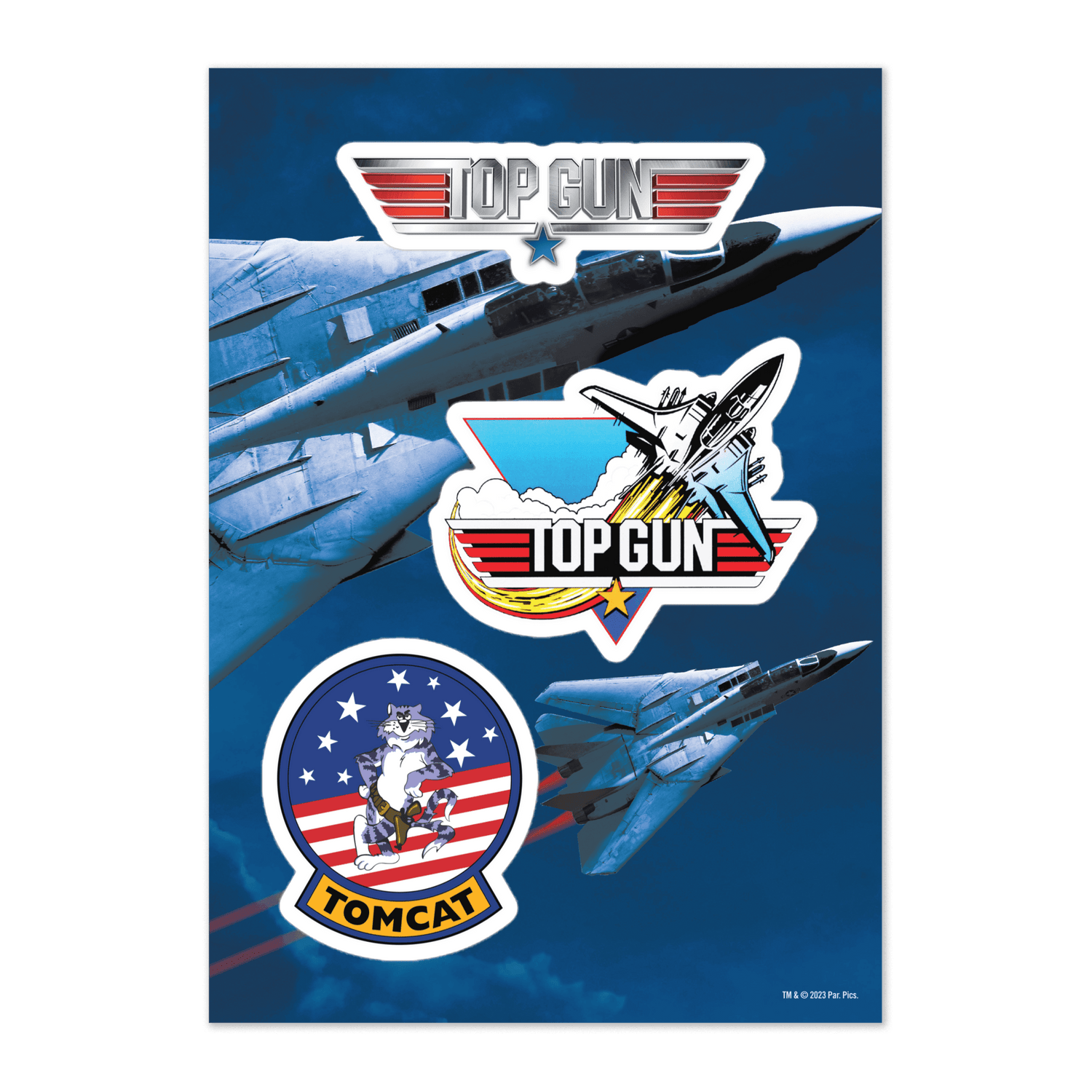 Top Gun Pure Americana Sticker Sheet - Paramount Shop
