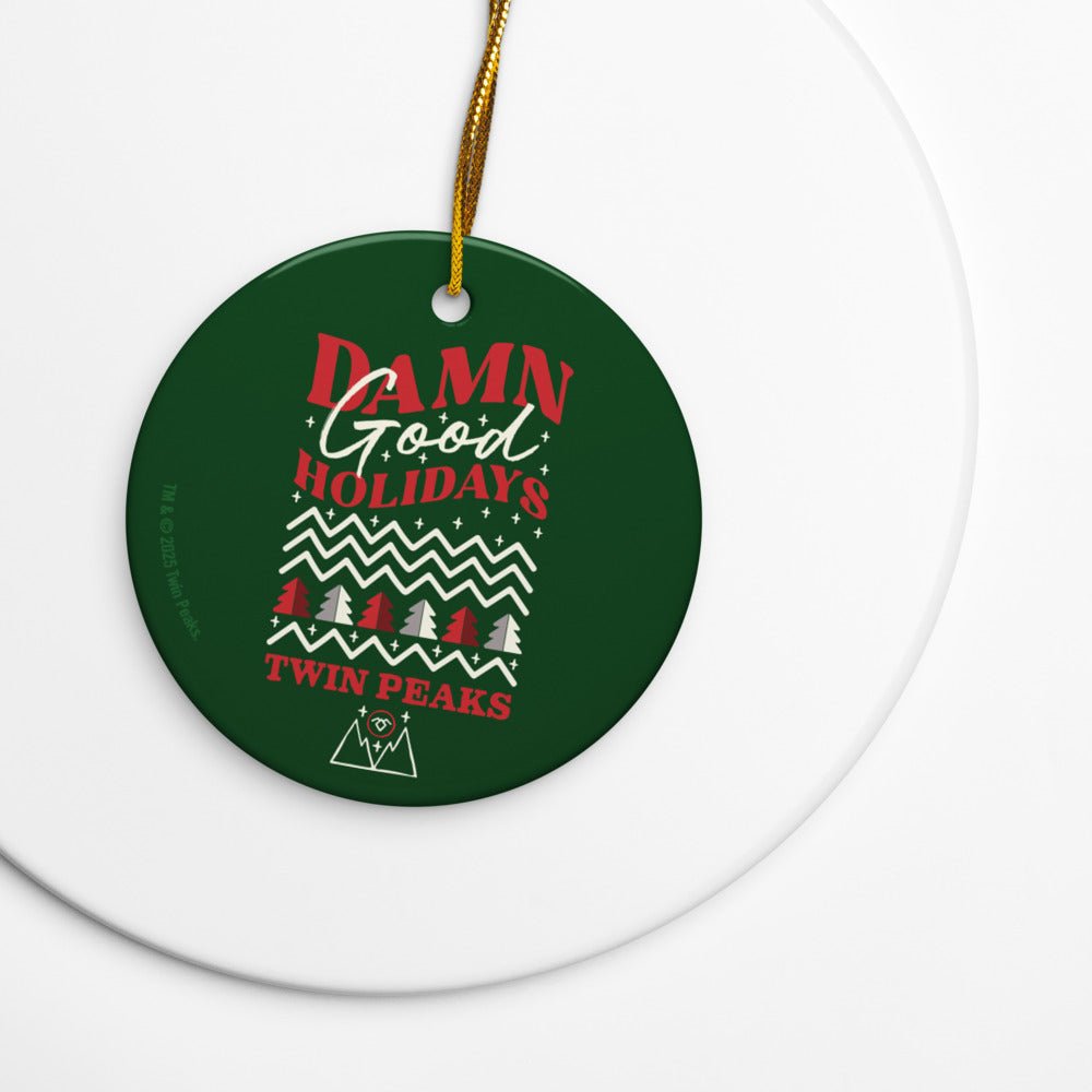 Twin Peaks Damn Good Holidays Ceramic Ornament - Paramount Shop
