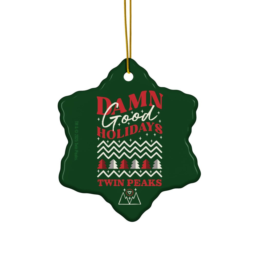 Twin Peaks Damn Good Holidays Ceramic Ornament - Paramount Shop