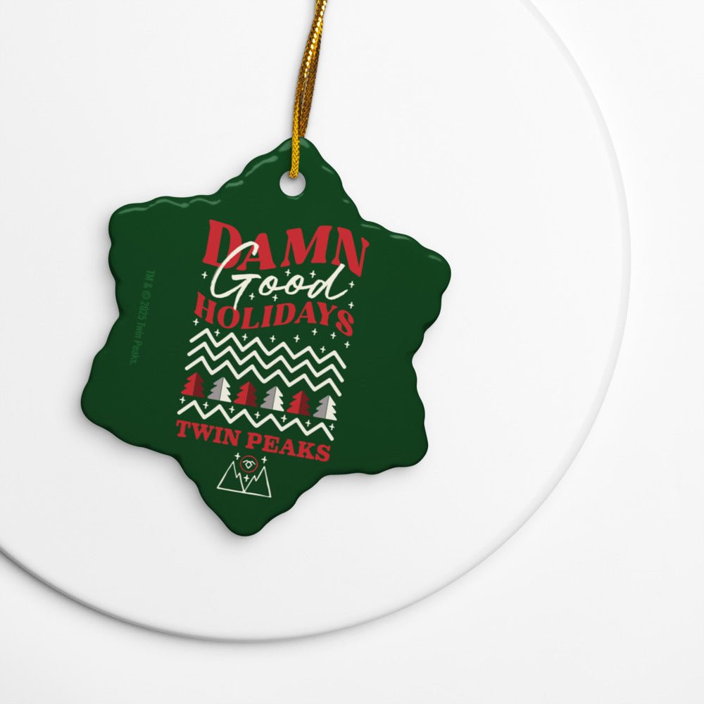 Twin Peaks Damn Good Holidays Ceramic Ornament - Paramount Shop