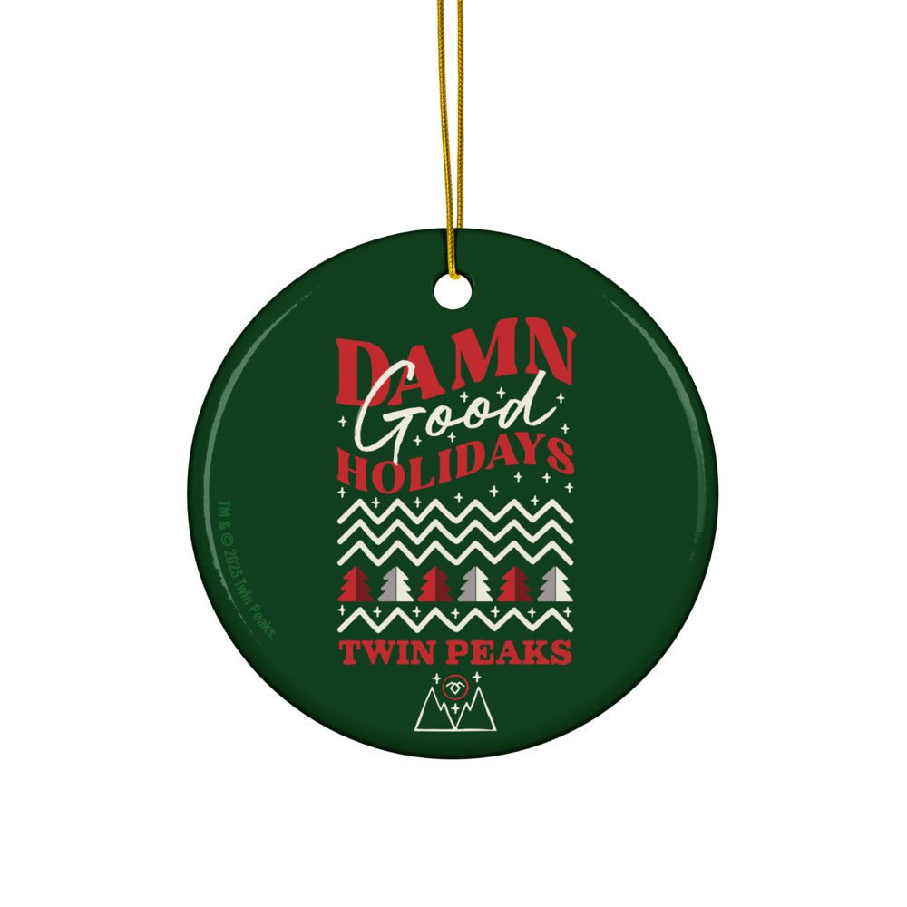 Twin Peaks Damn Good Holidays Ceramic Ornament - Paramount Shop