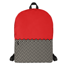 Twin Peaks Mountains Premium Backpack - Red