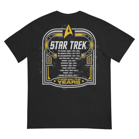 Star Trek T-Shirt Through The Years Comfort Colors  Black