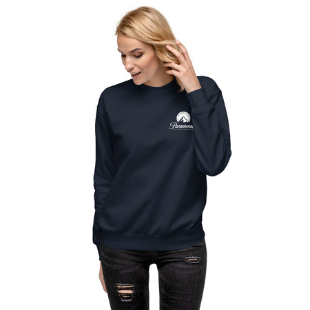 Back view of the unisex Paramount logo pullover showing the clean design