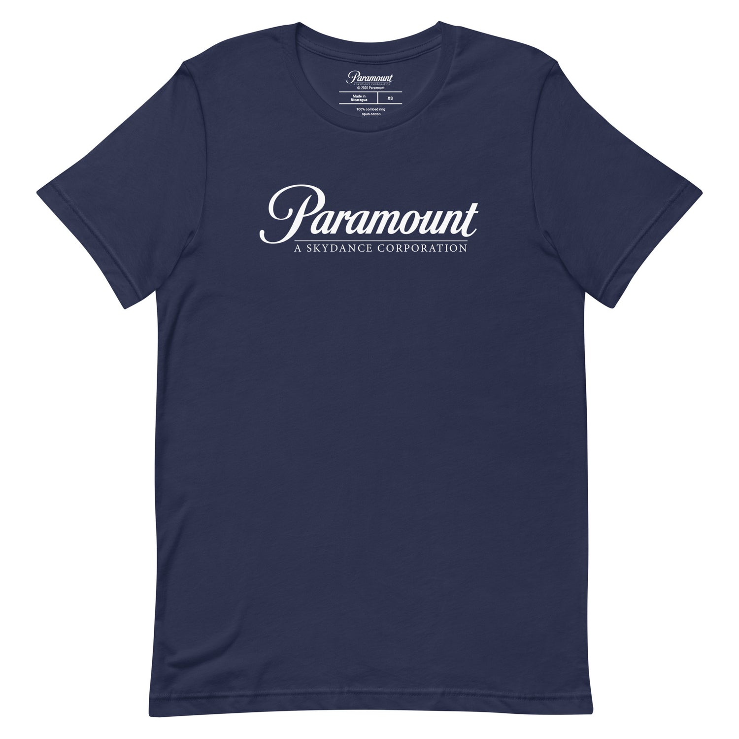 Official Paramount logo t-shirt in black with white mountain graphic