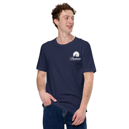 Front view of the official Paramount logo crewneck tee