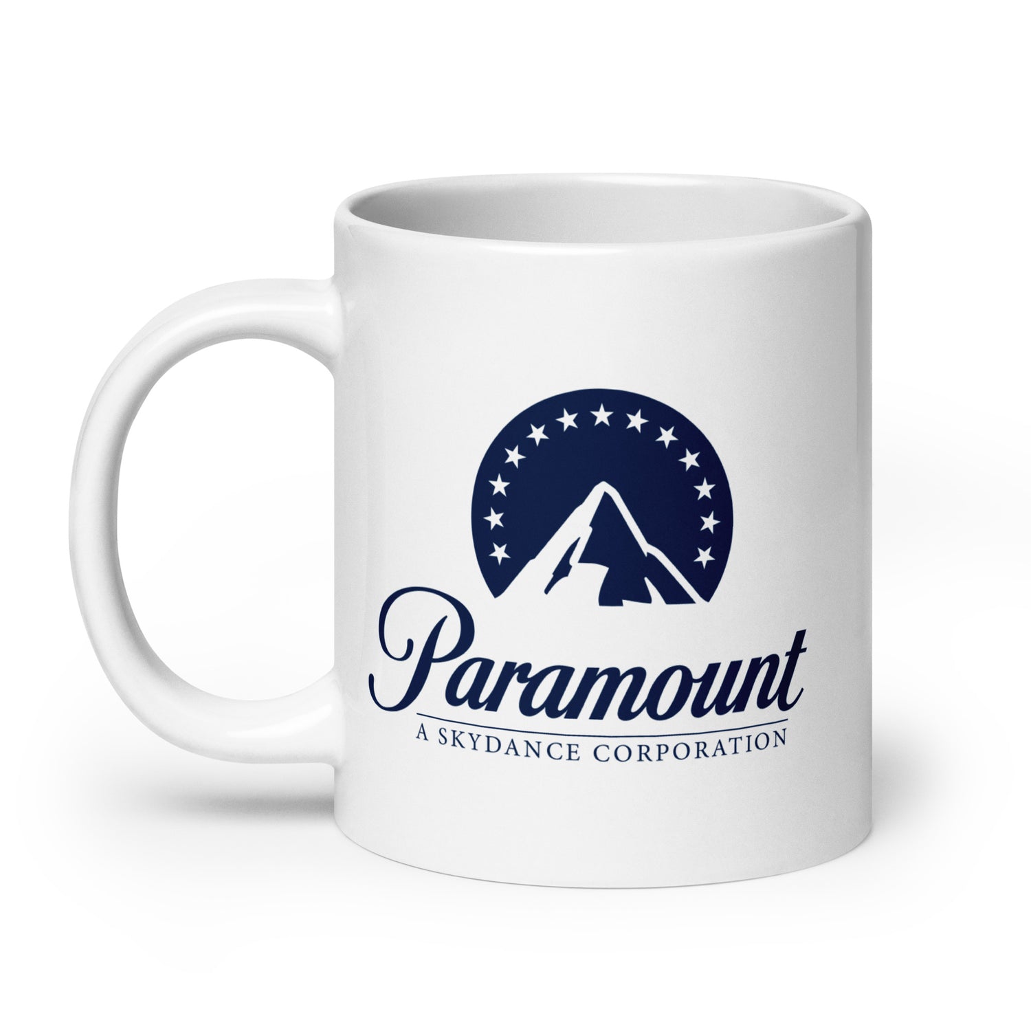Front facing view of the classic Paramount Logo Mug