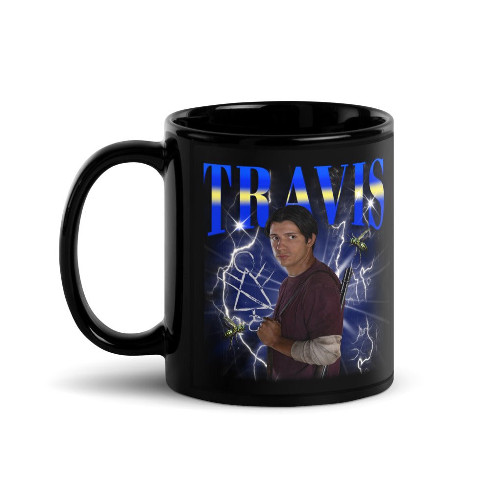 Yellowjackets Travis Heartthrob Black Glossy Mug