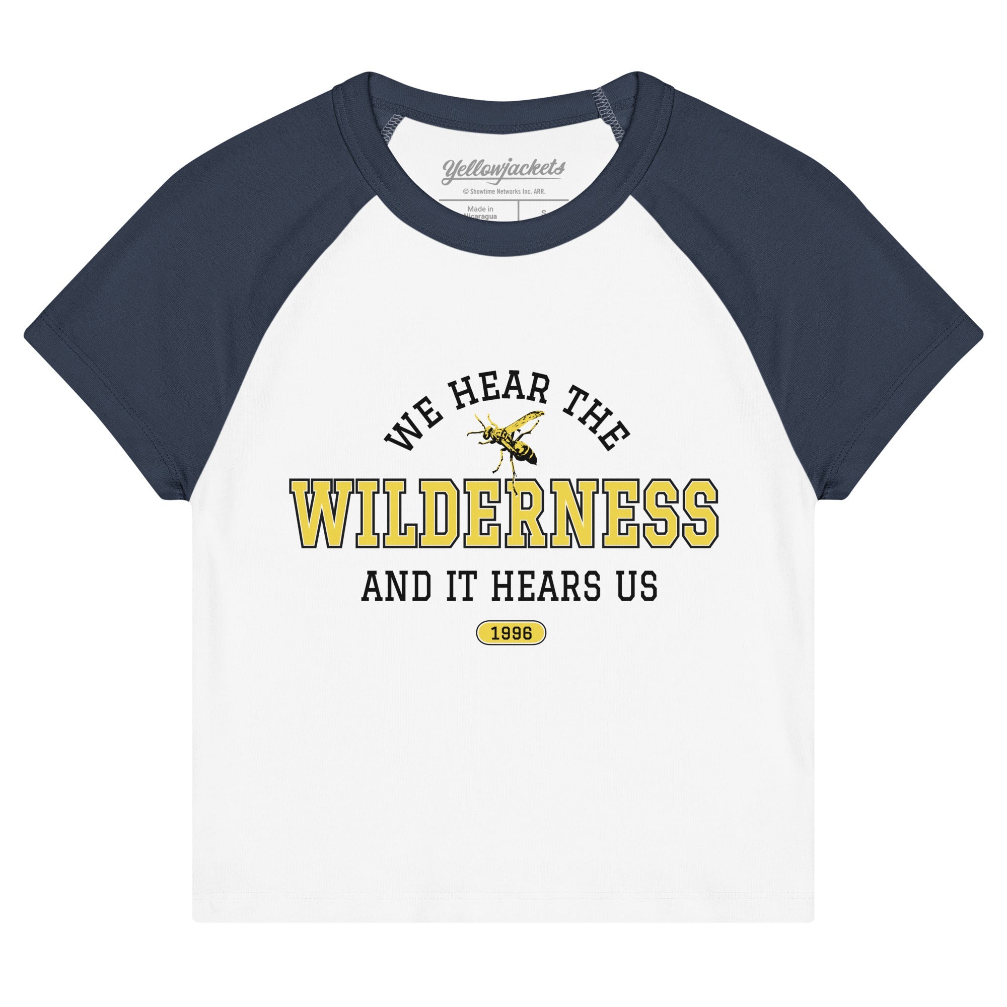 Yellowjackets Women's Raglan Tee We Hear the Wilderness