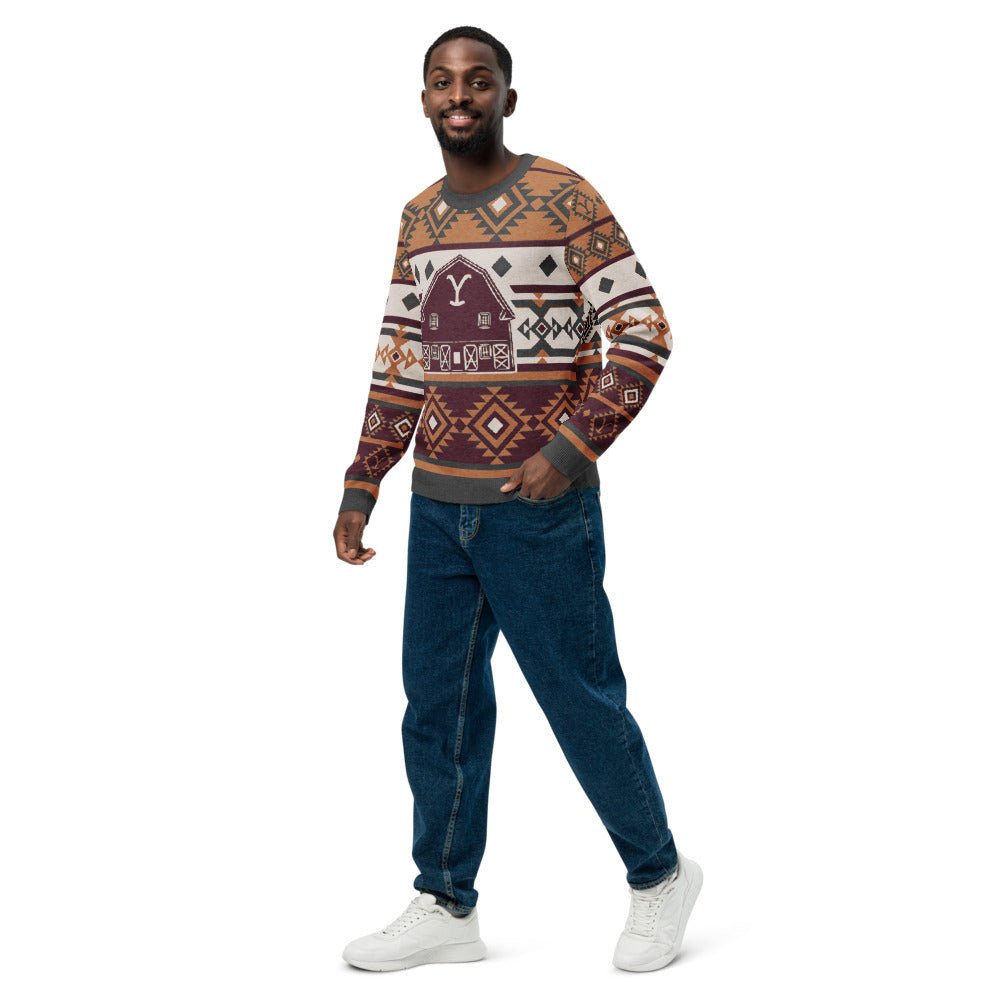 Yellowstone Barn Holiday Unisex Sweater - Paramount Shop
