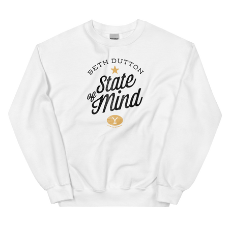 Yellowstone Beth Dutton State of Mind Fleece Crewneck Sweatshirt - Paramount Shop