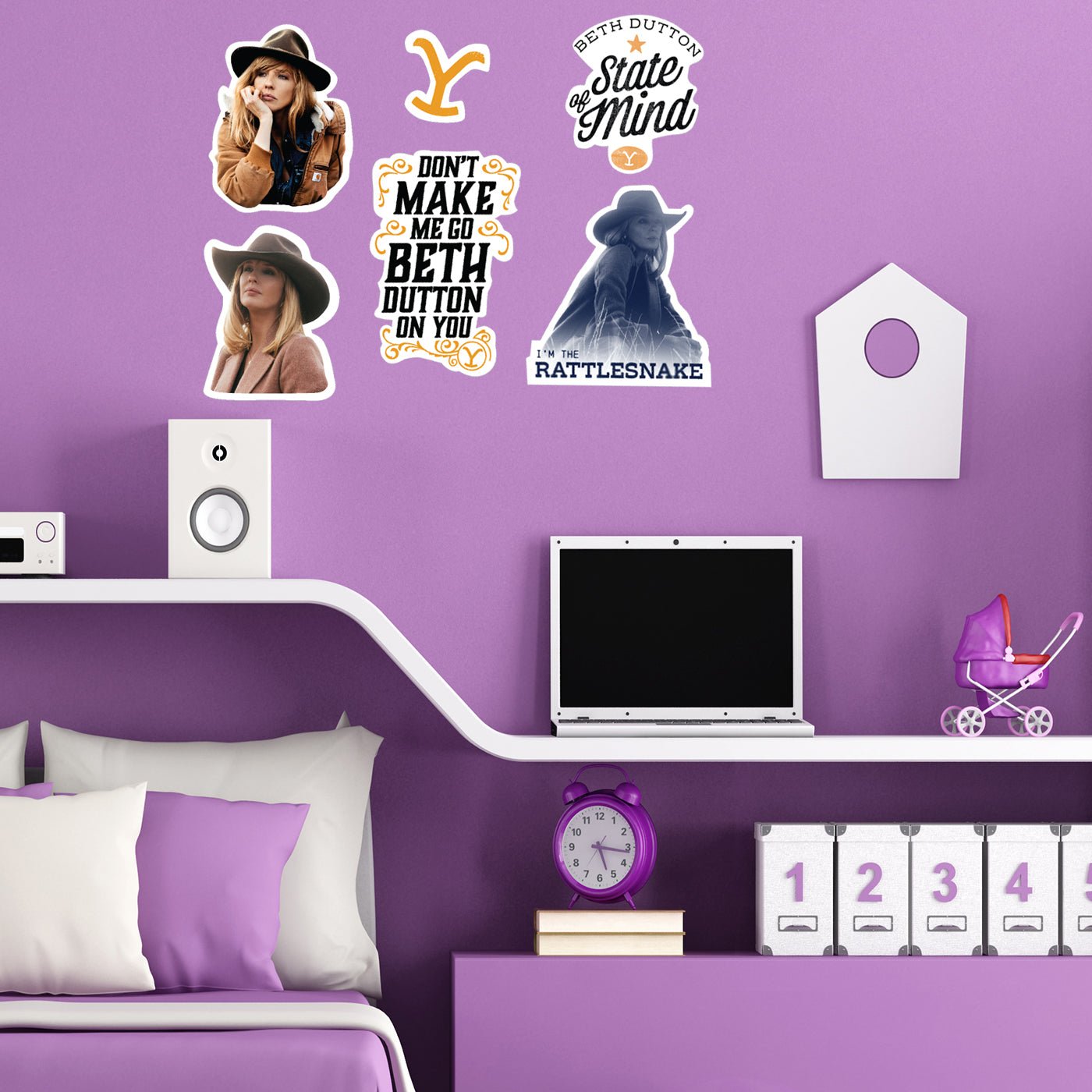 Yellowstone Beth Dutton Wall Stickers - Paramount Shop