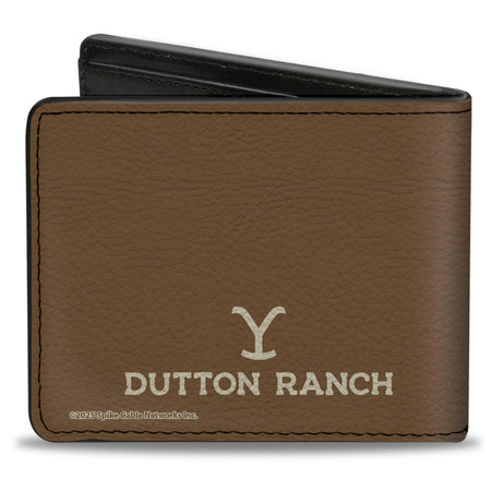 Yellowstone Bi - Fold Wallet Ride for the Brand Dutton Ranch Men's Vegan Leather - Paramount Shop
