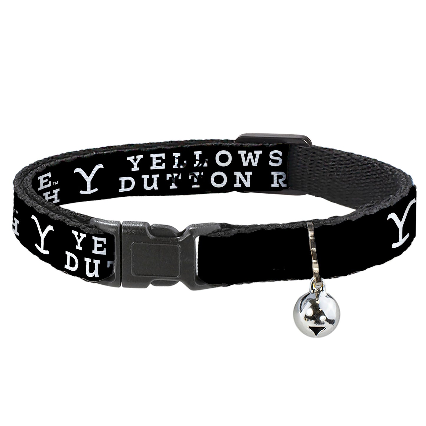 Yellowstone Dutton Ranch Logo Breakaway Cat Collar Black and White
