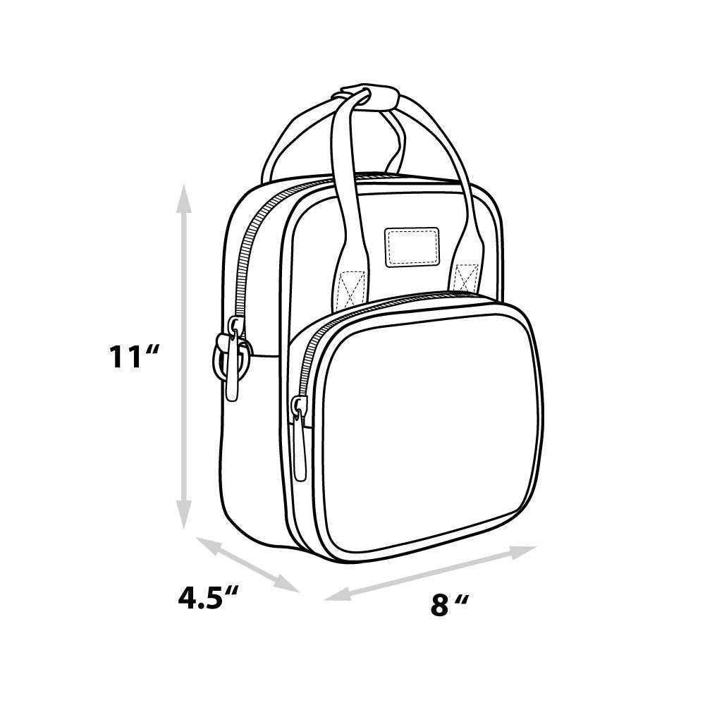 Front view of Yellowstone Y brand logo crossbody bag