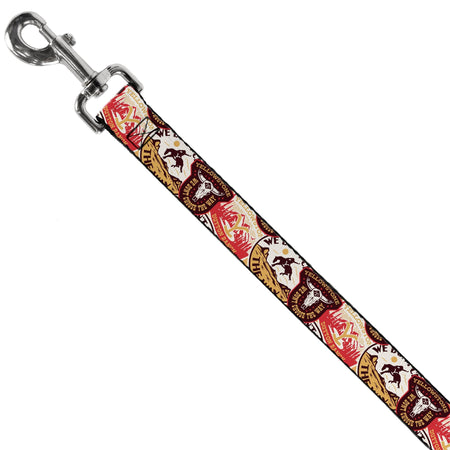 Yellowstone Dog Leash Patches Stacked Browns Reds Yellows - Paramount Shop