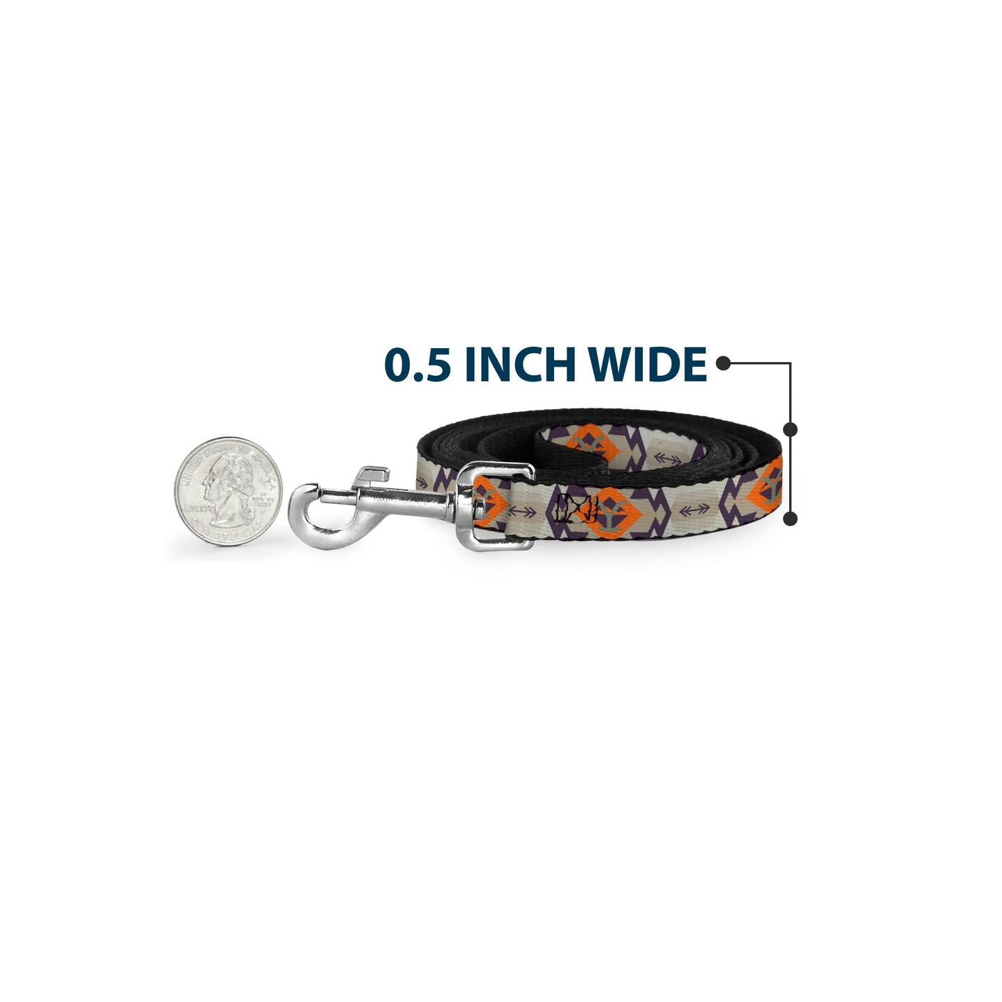 Full view of the 6-foot Yellowstone Western style pet leash