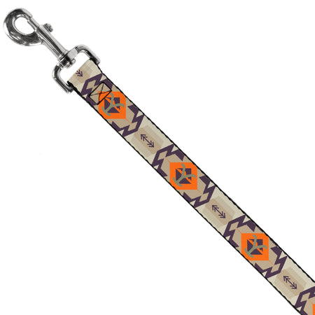 Yellowstone Dog Leash Y Logo Native American Tribal Design Tans Blue Orange - Paramount Shop