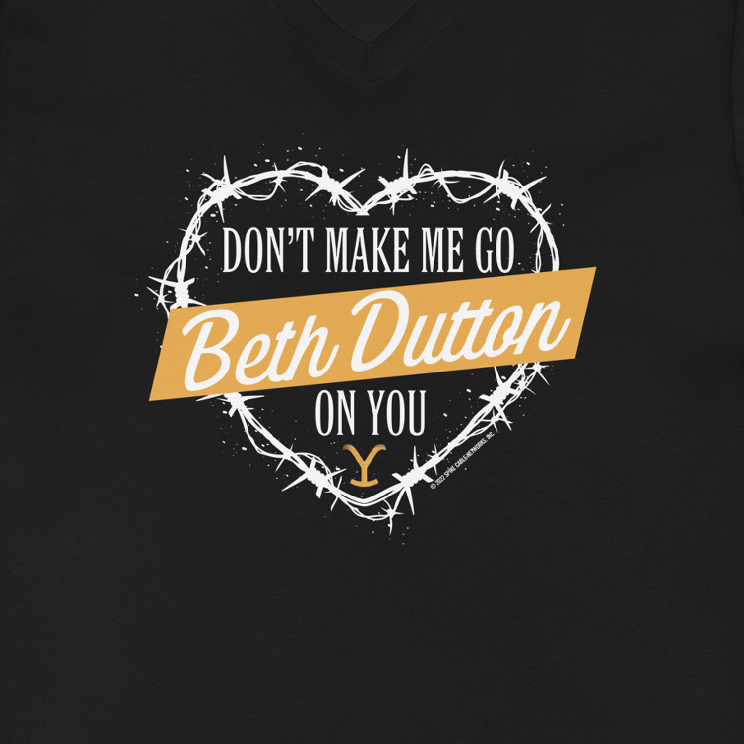 Yellowstone Don't Make Me Go Beth Dutton On You Heart V-Neck Short ...