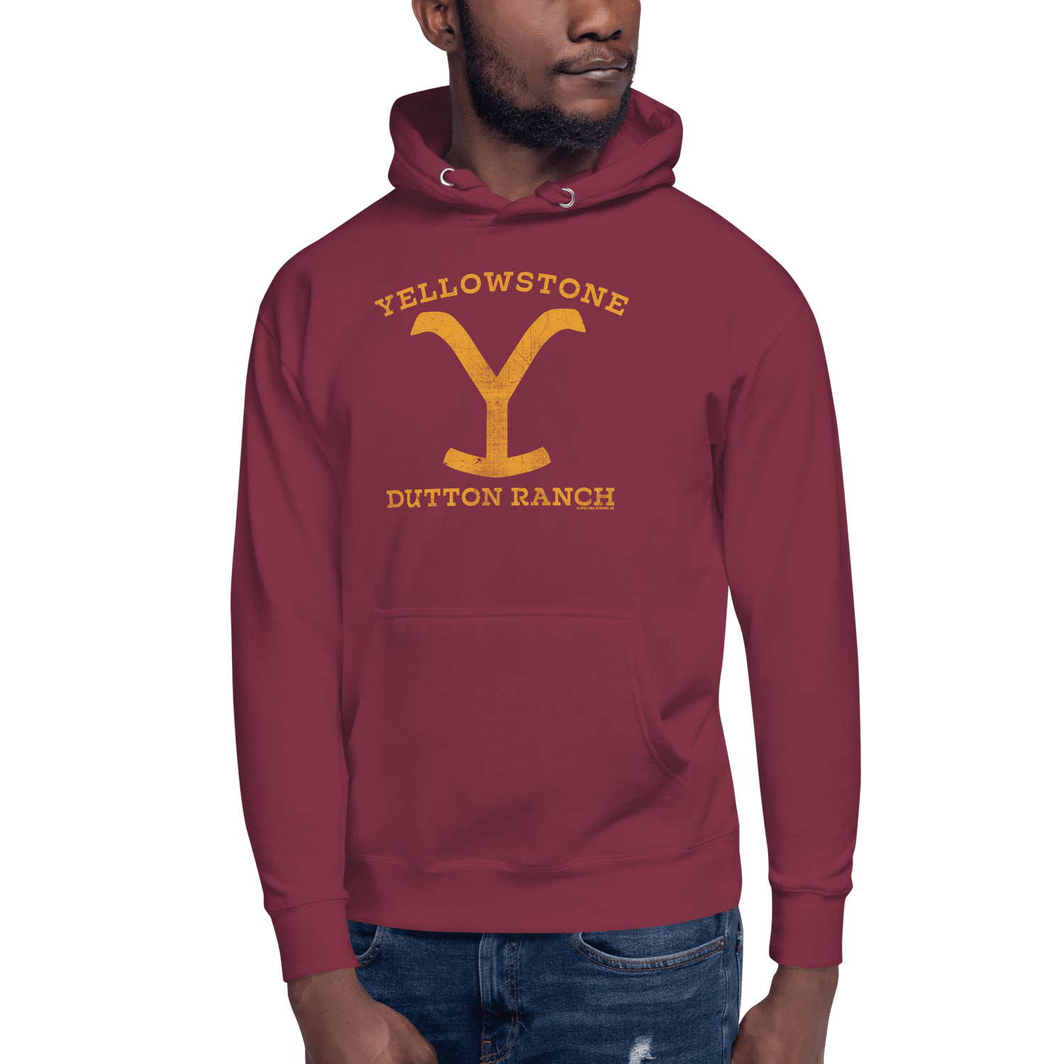 Yellowstone Dutton Ranch Distressed Logo Unisex Premium Hoodie - Paramount Shop
