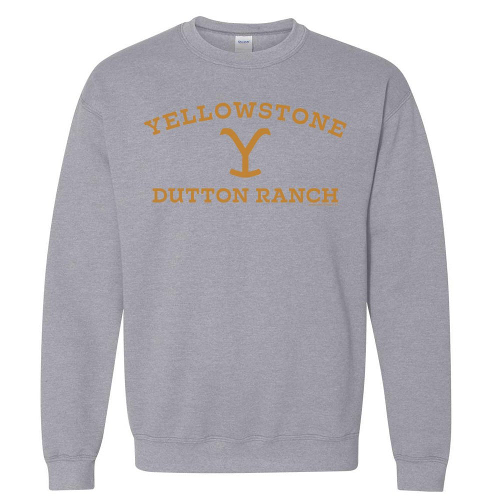 Yellowstone Dutton-Ranch Logo Fleece-Sweatshirt mit Rundhalsausschnitt ...
