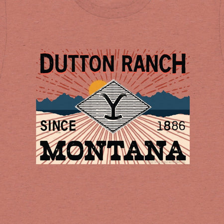 Yellowstone Dutton Ranch Montana Tri - Blend Short Sleeve T - Shirt - Paramount Shop