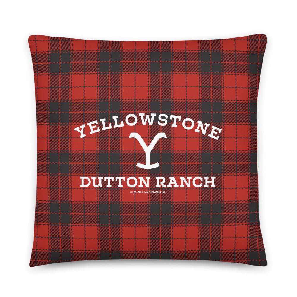 Yellowstone Dutton Ranch Plaid Pillow - Paramount Shop