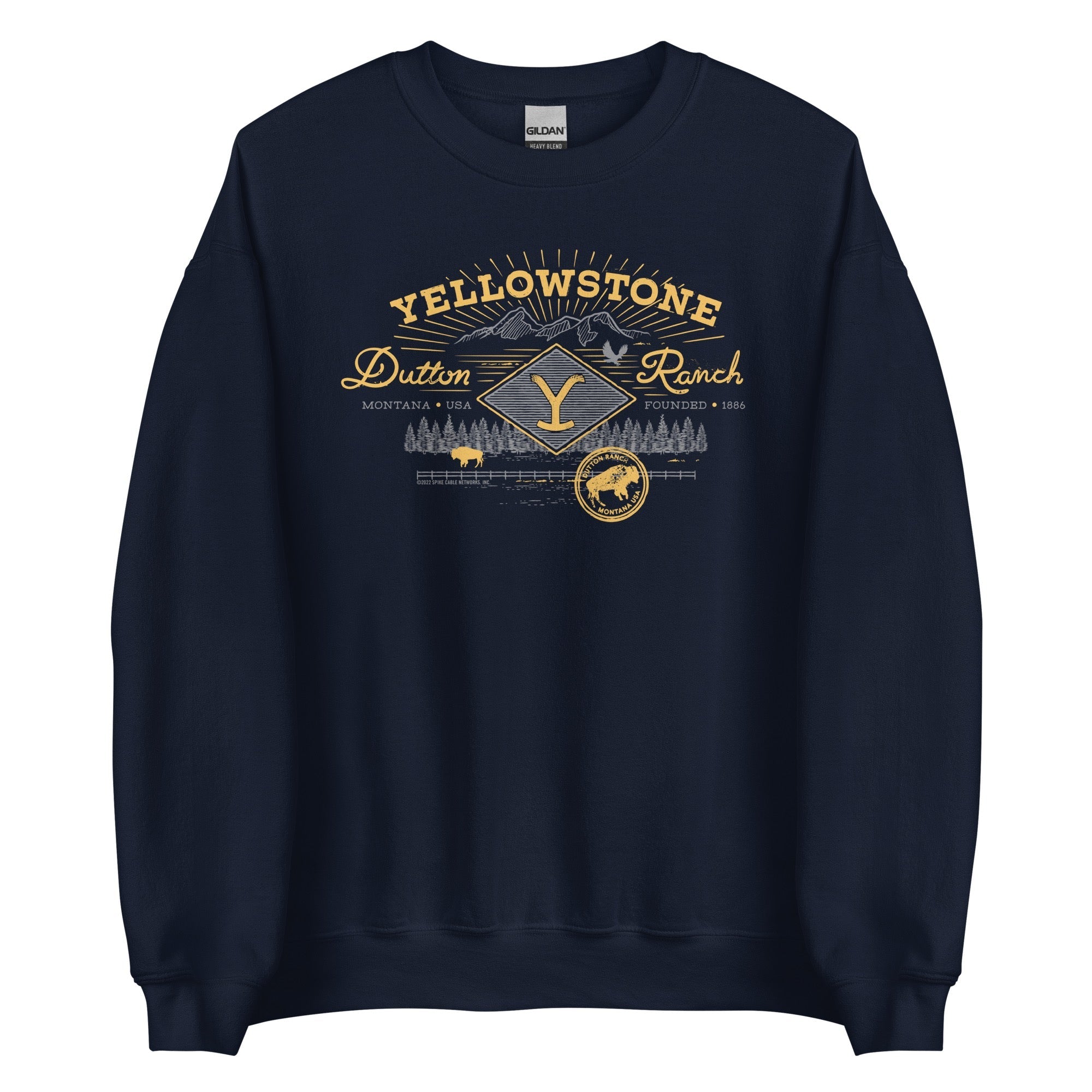 Yellowstone Sudadera Dutton Ranch Scenery Fleece Crewneck – Paramount Shop