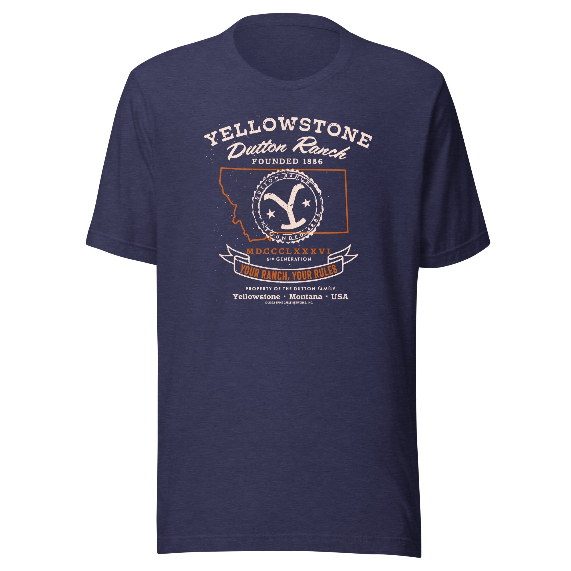 Yellowstone Dutton Ranch Ihre Ranch Ihre Regeln Kurzarm T-Shirt ...