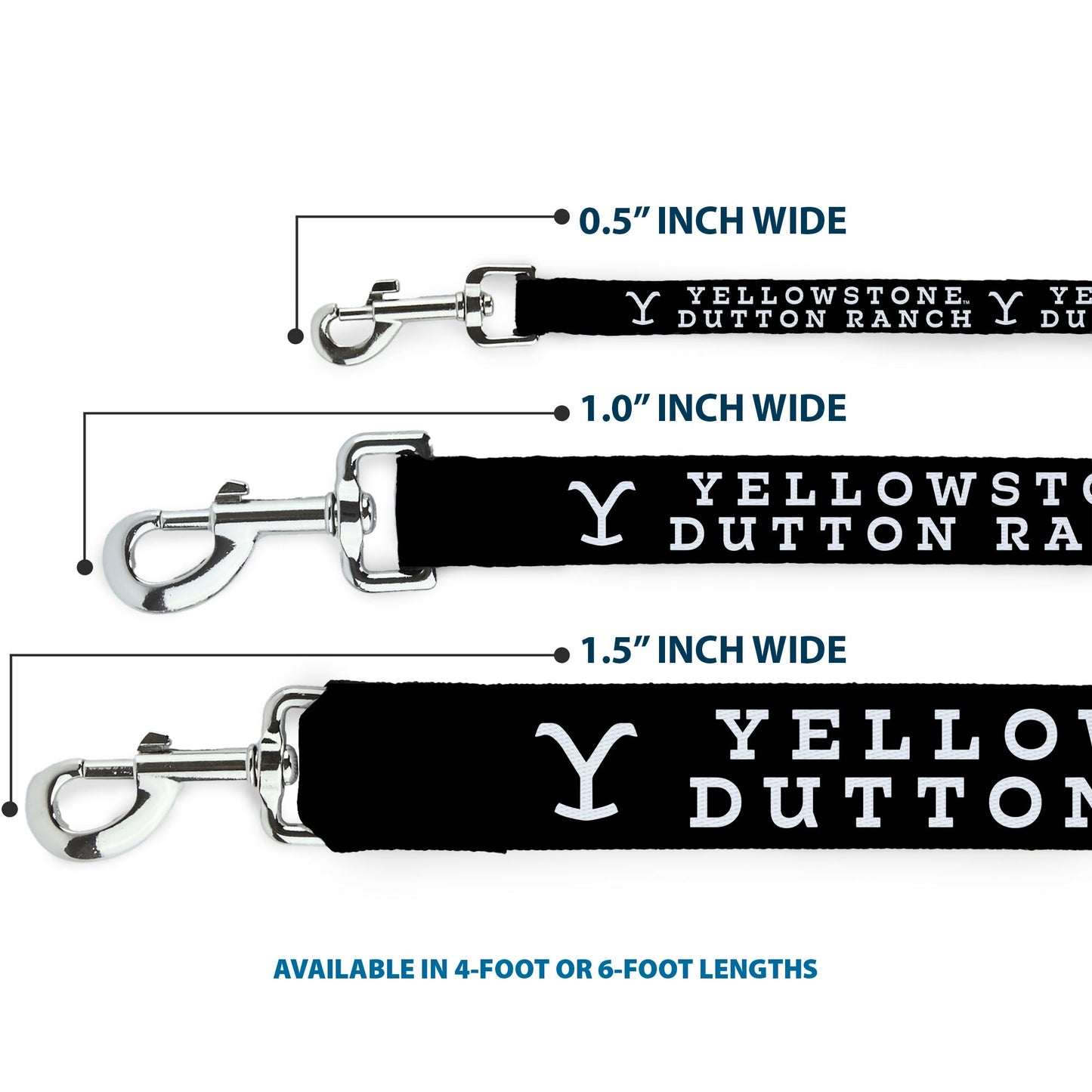 Durable steel swivel bolt snap on the Dutton Ranch pet lead
