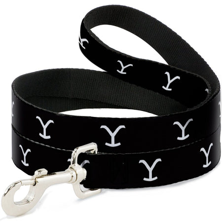 Yellowstone Logo Dog Leash Y Black/White - Paramount Shop
