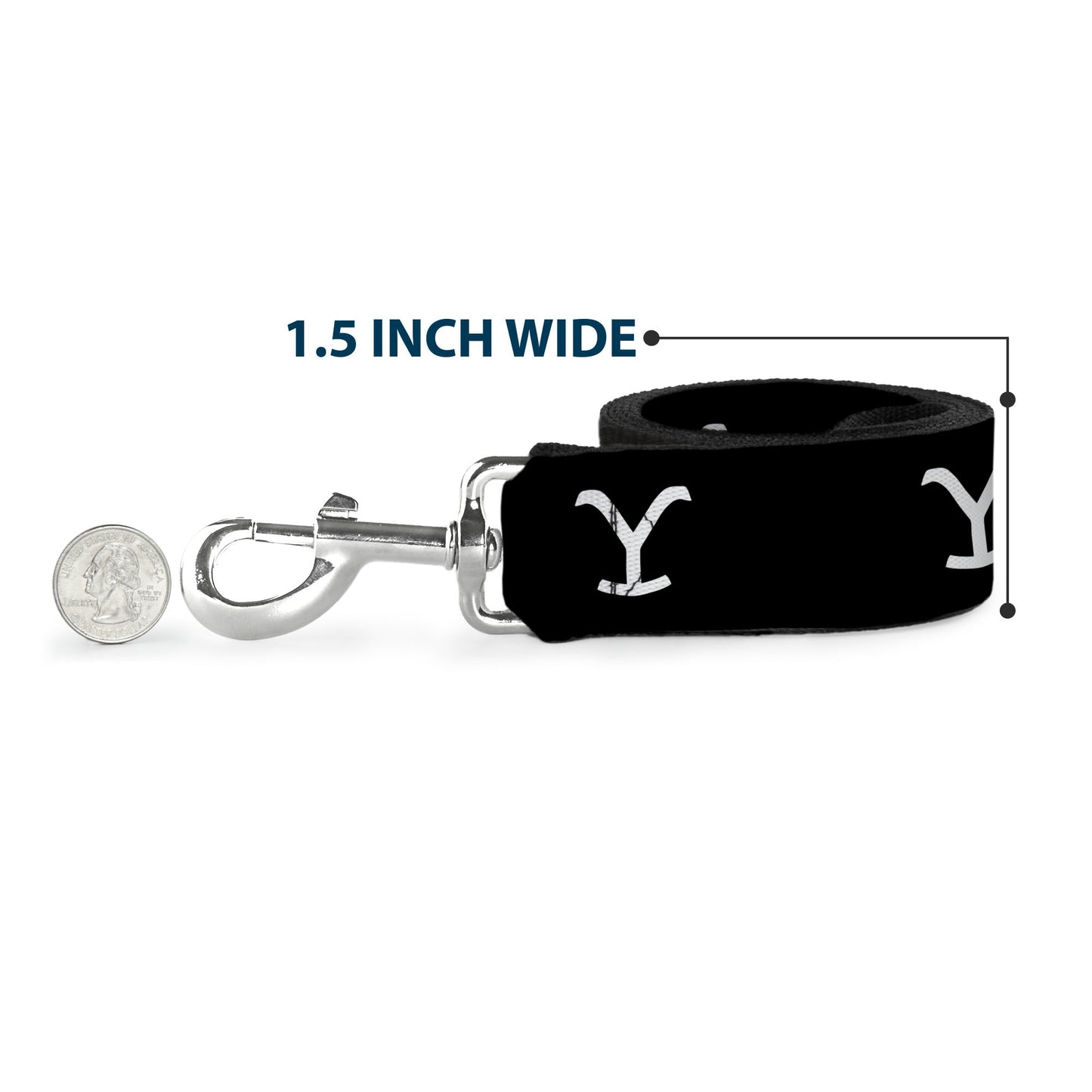 Buckle-Down Yellowstone logo dog leash for outdoor walks